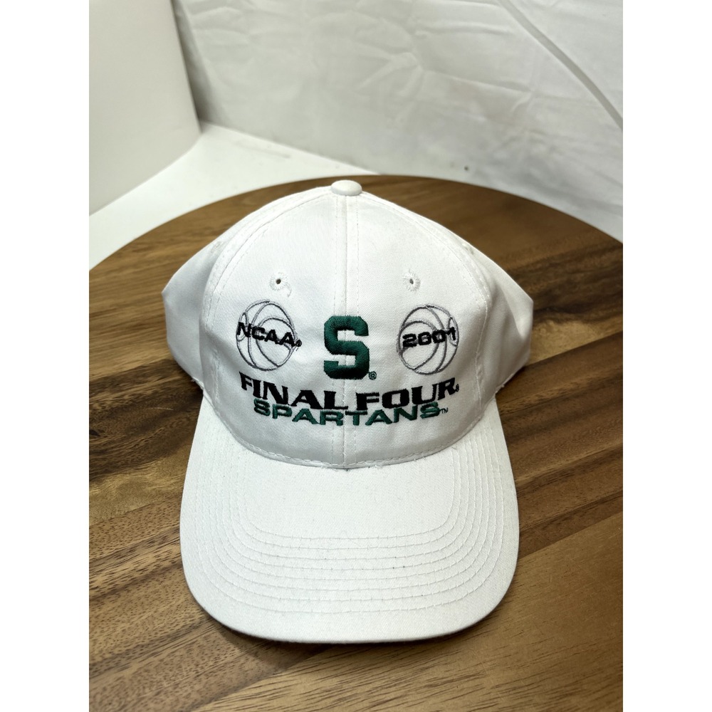 FINAL FOUR Hat Cap Spartans NCAA Adjustable Snapback White 2001